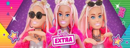 Boneca Barbie Extra Busto Moda Maquiar Fala 12 Frases Mattel - R$ 158,9