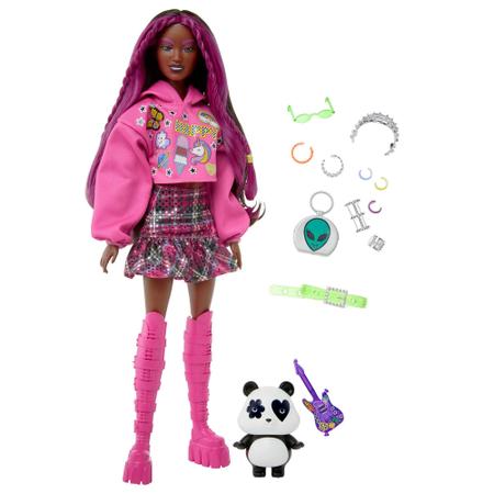 Boneca Barbie Extra Roupa Flores c/ Pet 3+ HDJ45 Mattel - Boneca Barbie -  Magazine Luiza