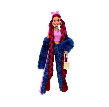 Imagem de Boneca Barbie Extra Colecionável com Pet Nº 17 - Leopardo Azul - 30cm