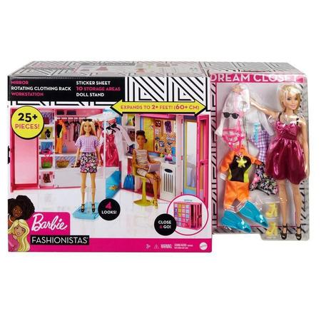 Barbie Fashion & Beauty Conjunto de Brinquedo Novo armário dos sonhos com  boneca Barbie para crianças a partir de 3 anos : : Brinquedos  e Jogos