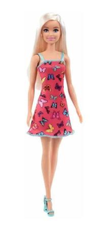 Imagem de Boneca Barbie Fashion Vestido com Borboletas Rosa Mattel