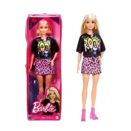 Boneca Barbie Fashionista com Roupa Estampada Girl Power e Acessórios, Rosa  - Dular