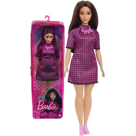 Boneca Barbie Fashionista Mod 157 Curvy Xadrez Mattel