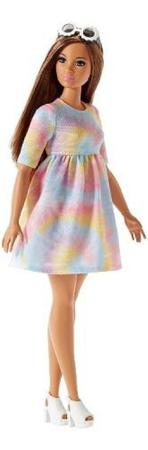 Boneca Barbie Fashionista 77 Curvy Gordinha Tie Dye Top - Mattel
