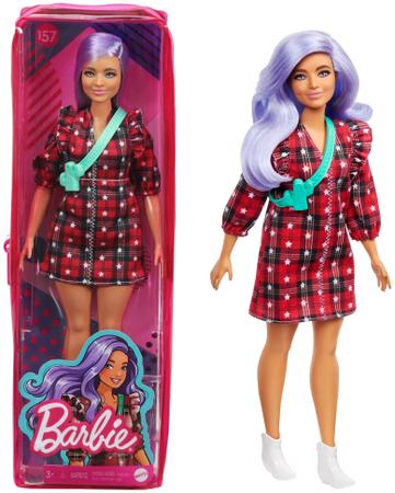 Boneca Barbie Fashionista com Estojo - Vestido Rosa Xadrez - Curvilínea -  188 - Mattel - superlegalbrinquedos