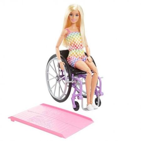 Boneca Barbie Colecionável Articulada Menina Loira Cadeirante