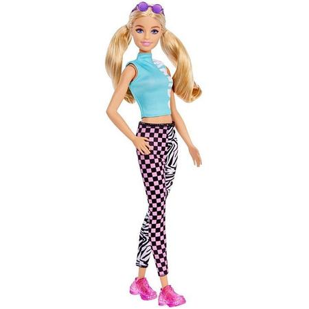 Boneca Barbie Fashionistas Menina Loira - Roupa Fashion Camisa