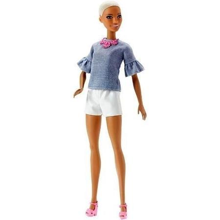 Imagem de Boneca Barbie Fashionista Morena Negra Careca 2019 Top - Mattel