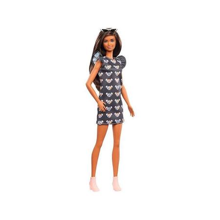 Imagem de Boneca Barbie Fashionista Vestido Rastinhos Preto Mattel