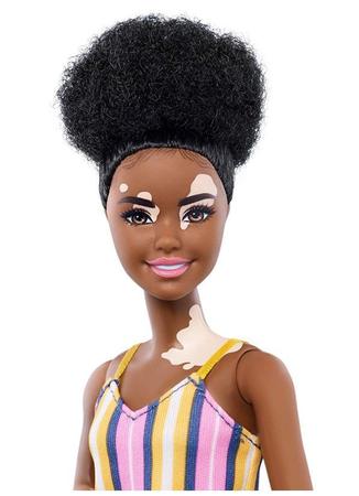 Barbie - Boneca Fashionista Curvy Vitiligo - Vestido com bolas, FASHIONISTAS