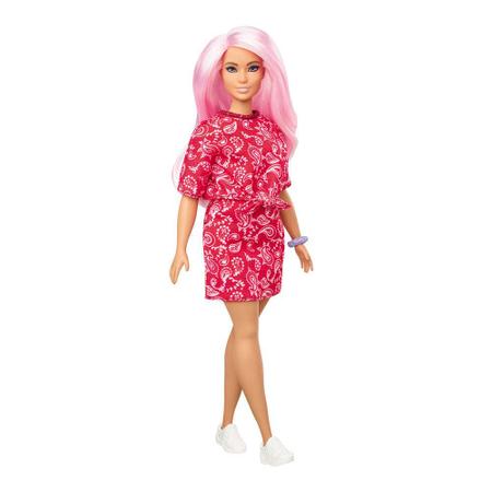 Boneca Barbie Fashionistas Plus Size Moderna Cabelo Rosa - Roupa Look  Fashion Vestido E Tênis - Doll Número 151 - Mattel no Shoptime