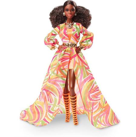 Imagem de Boneca Barbie Gold Label Signature Christie - Edição Comemorativa 55 Aniversário - Negra - Mattel - HJX29