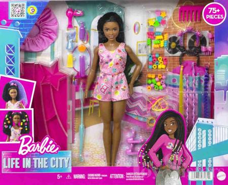 Boneca Barbie Life in the City Trança, estilo e cuidados - mattel