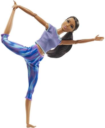 Boneca Barbie Made To Move Articulada Yoga Morena Mattel - Boneca