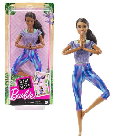 Boneca Barbie Made To Move Articulada Yoga Morena Mattel - Boneca Barbie -  Magazine Luiza