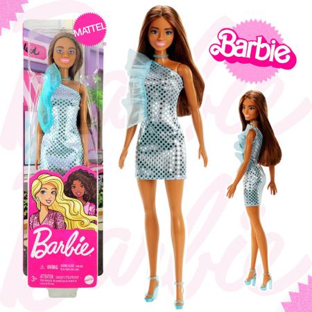 Boneca Barbie Original Vestido Branca Negra Acessórios - Mattel