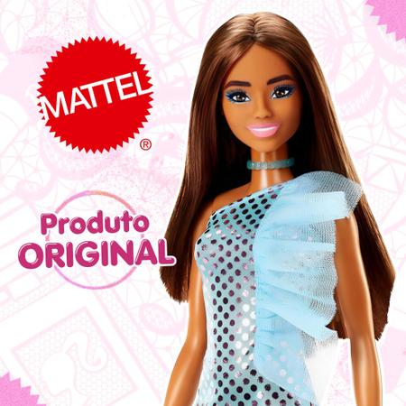 Boneca Barbie Original Vestido Branca Negra Acessórios - Mattel