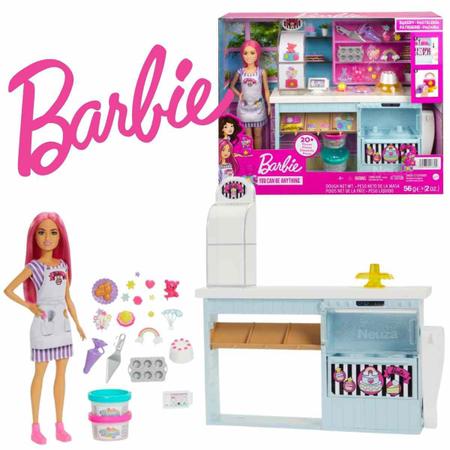 Barbie padaria chef boneca está pronto para assar com um conjunto de jogos  de forno e acessórios de comida que realmente subir! Um som de forno, ação  - Carrefour