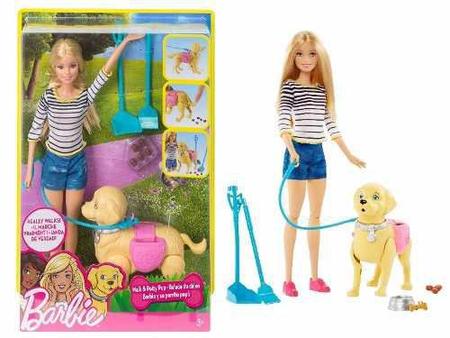 Imagem de Boneca Barbie Passeio Com Cachorrinho Dwj68 Mattel