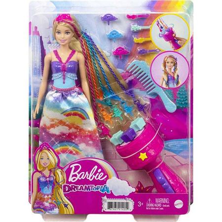 Boneca Barbie Princesa Tranças Magicas GTG00 Mattel - Bonecas