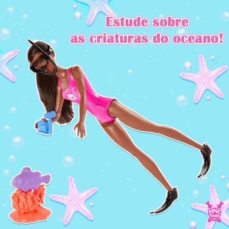 Bonecos e Bonecas - Boneca Barbie Profissões Bióloga Marinha