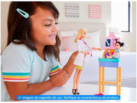 Mattel Barbie Profissões, Conjunto Pediatra Loira, Multicolorido :  : Brinquedos e Jogos