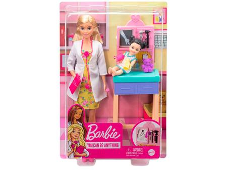 Mattel Barbie Profissões, Conjunto Pediatra Loira, Multicolorido :  : Brinquedos e Jogos