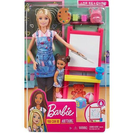 Conjunto Boneca Barbie Profissões Esportes Quero Ser Professora Futebol  Loira Mini Boneca - Mattel - Boneca Barbie - Magazine Luiza