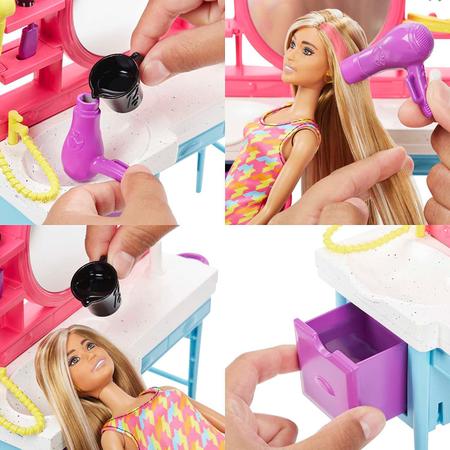 Imagem de Boneca Barbie Salão de Beleza Totally Hair Mattel HKV00