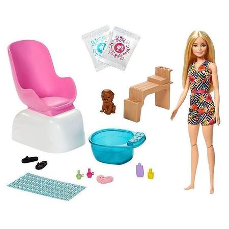 Boneca Barbie Salão De Beleza Manicure Pedicure Spa Original