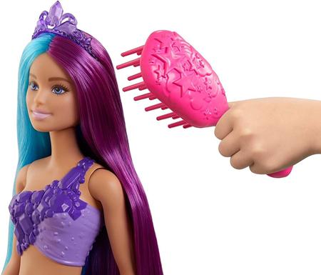 Barao Mattel Barbie Sereia Cabelos Rosa