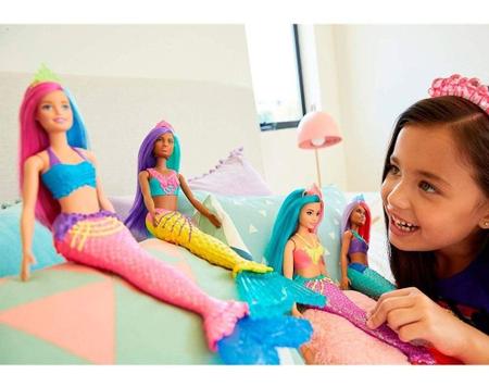 Boneca Barbie Sereia Articulada Roxo E Laranja Gjk11 em Promoção