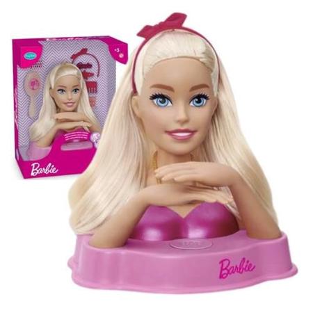 Brinquedo para menina Boneca Barbie Styling Head Core com 12 Frases e  Acessórios Cabelereira Estilista Pupee Brinquedo Maquiagem Maquiadora