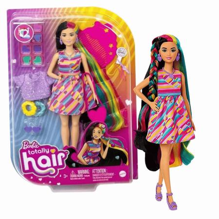 Boneca Barbie Totally Hair Cabelo Colorido Mechas Mattel Boneca Barbie - Magazine Luiza
