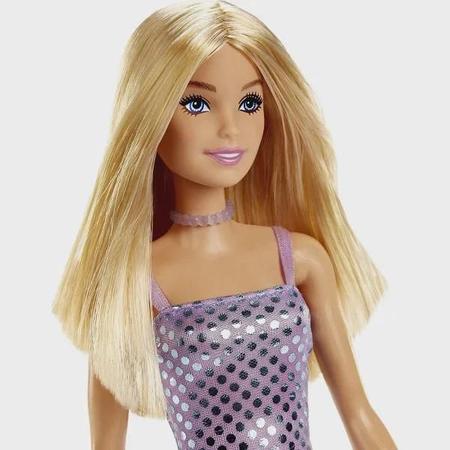 Boneca Barbie Vestido Glitter Loira T7580 - Original Mattel