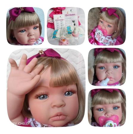 Boneca Bb Reborn Bebe Real Barato Completa 16 itens - Cegonha