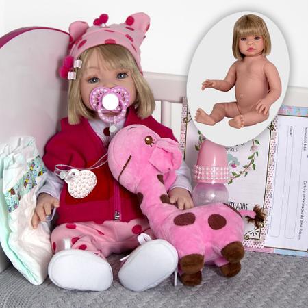 Boneca Bebe Reborn 52cm Enviamos Hoje Magazine Luiza - Cegonha Reborn Dolls  - Bonecas - Magazine Luiza