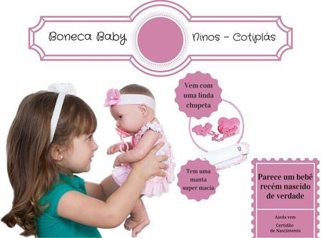 Boneca Bebe Reborn Ninos Cotiplas 38cm - Bonecas - Magazine Luiza