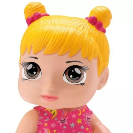 Imagem de Boneca Bebe Colecao Baby Belatrix Vinil 18,5cm Loira Super Fashion Articulada - Silmar