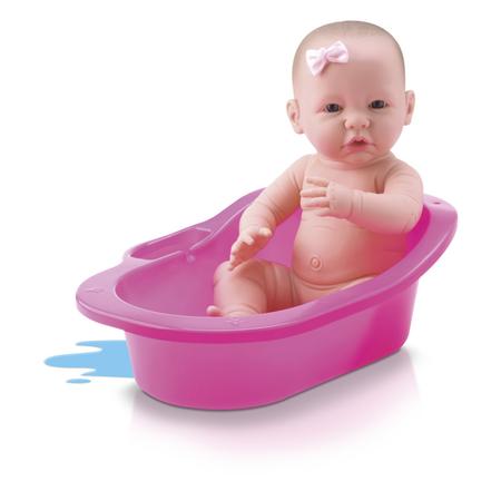 Boneca Bebê Reborn Banho de Carinho Banheira e Acessórios - Diver Toys
