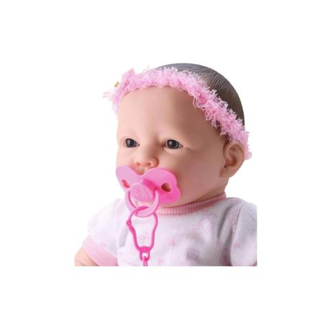 Imagem de Boneca Bebê Newborn Faz Xixi C/ Mamadeira E Chupeta 36 Cm