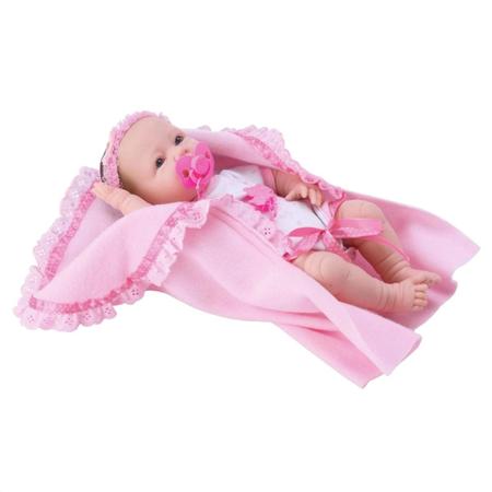 Imagem de Boneca Bebê Newborn Faz Xixi C/ Mamadeira E Chupeta 36 Cm