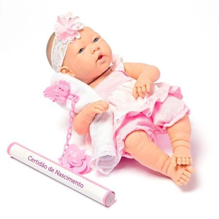 Boneca Tipo Bebe Reborn Ninos Recem Nascida + Certidão