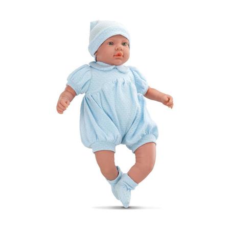 Boneca - Bebê Real Reborn - Roupa Azul - Roma Jensen - Bonecas