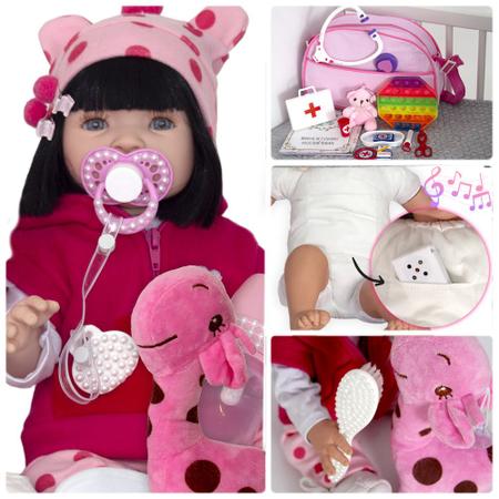 Boneca Reborn Realista Laura Corpo de Silicone + 20 Itens - Cegonha Reborn  Dolls - Boneca Reborn - Magazine Luiza