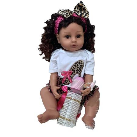 Boneca Bebê Reborn 100% Silicone Menina 55 Cm Pronta Entrega