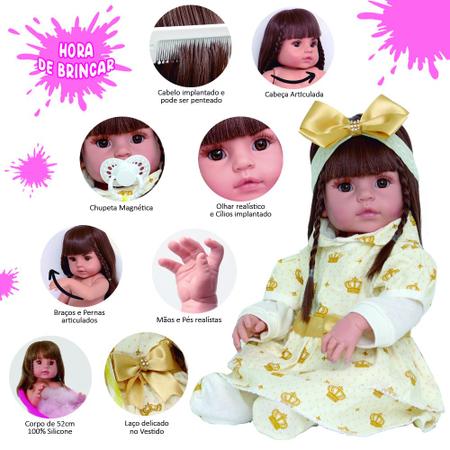 Boneca Reborn Realista Linda Membros De Silicone - Cegonha Reborn Dolls - Boneca  Reborn - Magazine Luiza em 2023