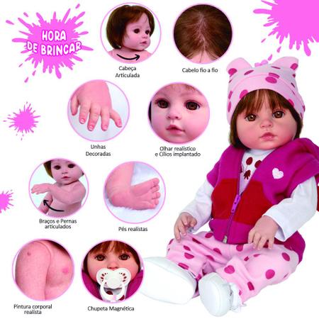 Bebê Reborn Realista Pelúcia Preço Barato 100% Silicone - Cegonha Reborn  Dolls - Boneca Reborn - Magazine Luiza