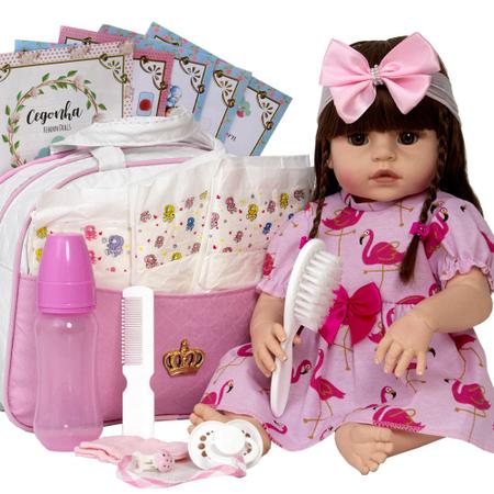 Boneca Reborn Barata Menina 100% Silicone Realista 13 Itens - Cegonha Reborn  Dolls - Boneca Reborn - Magazine Luiza