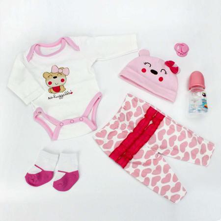 Boneca Bebe Reborn Laura Baby Daylin 18 Infantil 100% Vinil Com Acessórios  - Baby&Kids